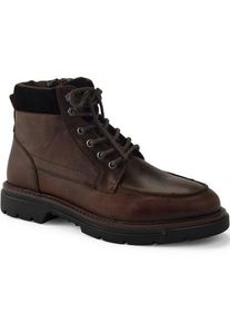 LANDS' END Lederstiefel mit Sch&uuml;rzennaht, Herren,  Braun, Leder, by Lands' End