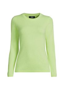 LANDS' END Kaschmir-Pullover mit rundem Ausschnitt, Damen,  Gr&uuml;n, Kaschmir, by Lands' End
