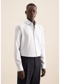 Businesshemd Seidensticker "Regular", Herren, Gr. 5XL52, normale &Auml;rmell&auml;ngen, blau, 100% Baumwolle, gestreift, regular fit, 2-Knopf-Manschette, Hemden Businesshemd, Regular 1/1 Kentkragen Streifen