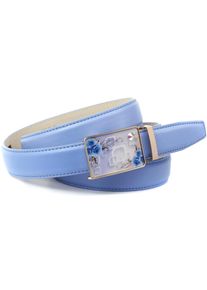 Lederg&uuml;rtel Anthoni Crown, Damen, Gr. 70, blau (hellblau), Leder, unifarben, G&uuml;rtel Lederg&uuml;rtel, in hellblau mit Sommerfeeling und Ton in Ton Steppung