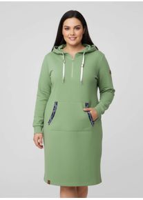 sheego Gro&szlig;e Gr&ouml;&szlig;en Jerseykleid mit K&auml;nguru-Tasche, apfel, Gr&ouml;&szlig;e 44 - Damen