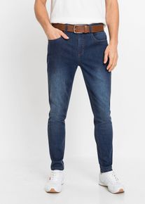 bonprix Slim Fit Power-Stretch-Jeans Tapered (2er Pack), blau, Gr.64, Modische Jeans-2er Packung in super bequemer Stretchqualit&auml;t, 91% Baumwolle