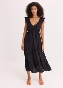 bonprix Tr&auml;gerkleid aus feinem Viskose-Mix, schwarz, Gr.38, Ein stylisher Hingucker, aus Viskose