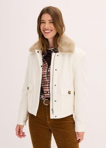 bonprix Winterjacke in Wolloptik, wei&szlig;, Gr.50, Winterjacke in Wolloptik