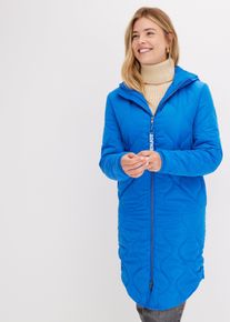 bonprix Steppmantel aus recyceltem Polyester, blau, Gr.36, Sch&ouml;ne Steppjacke mit Kapuze und 2 Wege Rei&szlig;verschluss