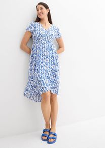 bonprix 2-in-1 Umstands- und Stillkleid aus flie&szlig;ender Viskose, wei&szlig;, Gr.52, Sommerkleid f&uuml;r die Schwangerschaft und Stillzeit
