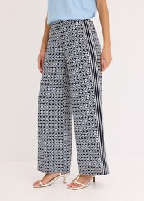 bonprix Jersey-Hose mit Minimaldesign, blau, Gr.44/46 (L), flie&szlig;ende Jersey-Hose mit elegantem Minimaldesign