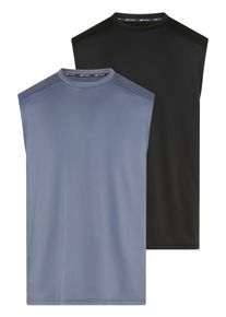 Funktionsshirt OCEAN SPORTSWEAR "atmungsaktiv, quick-dry", Herren, Gr. L (52/54), grau, schwar, Jersey, Obermaterial: 92% Polyester, 8% Elasthan, unifarben, schmal, Rundhals, Shirts Funktionsshirt, schmale Passform, Rundhalsausschnitt, unifarben