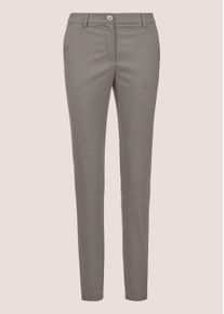 Madeleine Mode Stoffhose MADELEINE "Hose Schlanke Stretch-Hose", Damen, Gr. 46, N-Gr, wei&szlig; (graphit, wollwei&szlig;, melange), Obermaterial: 64% Polyester PES. 34% Viskose CV. 2% Elasthan EL., Hosen Stoffhose