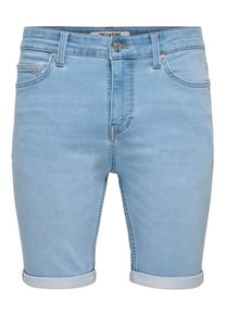 Only & Sons Shorts ONLY & SONS "ONSPLY BOX PIM JOG DNM SHORTS OTL", Damen, Gr. XXL, N-Gr, light blau denim, Web, Obermaterial: 64% Baumwolle, 31% Polyester, 3% Viskose, 2% Elasthan, unifarben, regular fit knielang, Hosen Shorts