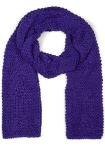 Strickschal styleBREAKER "Langer Strick Schal mit Wellen Strickmuster", Damen, lila (violett), Obermaterial: 100% Polyacryl PAN., Modisch, Modet&uuml;cher Strickschal