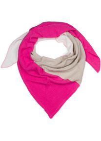 Dreieckstuch styleBREAKER "3-Farbiges Musselin Dreieckstuch", Damen, wei&szlig; (wei&szlig;, pink, hellgrau), Obermaterial: 100% Baumwolle CO., Modisch, Modet&uuml;cher Dreieckstuch