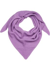 Strickschal styleBREAKER "Strick Dreiecktuch Reiskorn Strickmuster", Damen, lila (flieder), Obermaterial: 70% Viskose CV. 30% Wolle WO., Modisch, Modet&uuml;cher Strickschal