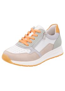 Keilsneaker Remonte, Damen, Gr. 40, wei&szlig; (wei&szlig; kombiniert), Leder, Lederimitat, Schuhe Keilsneaker, Freizeitschuh, Halbschuh, Schn&uuml;rschuh mit gepolstertem Schaftrand