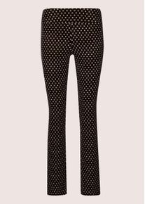 Madeleine Mode B&uuml;gelfaltenhose MADELEINE "Hose B&uuml;gelfaltenhose zum Schl&uuml;pfen", Damen, Gr. 34, N-Gr, schwarz (schwarz, wei&szlig;), Obermaterial: 41% Polyester PES. 34% Baumwolle CO. 22% Polyamid PA. 3% Elasthan EL., Hosen B&uuml;gelfaltenhose