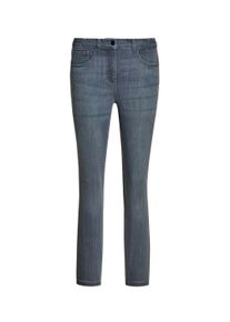 7/8-Hose GOLDNER "Verk&uuml;rzte Jeanshose ANNA", Damen, Gr. 50, N-Gr, grau (hellgrau), Obermaterial: 97% Baumwolle CO. 3% Elasthan EL., Hosen 7/8-Hose