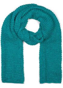 Strickschal styleBREAKER "Langer Strick Schal mit Wellen Strickmuster", Damen, blau (t&uuml;rkisgr&uuml;n), Obermaterial: 100% Polyacryl PAN., Modisch, Modet&uuml;cher Strickschal