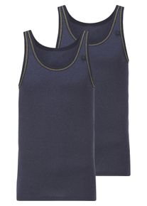 Unterhemd Babista "2er Pack Unterhemd VIVENZO", Herren, Gr. M, weit, blau (dunkelblau), Obermaterial: 70% Baumwolle CO. 30% Polyester COOLMAX PES(Coolmax)., Unterhemden Unterhemd