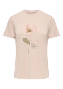 Kurzarmshirt Only "ONLFREE LIFE MODAL S/S ATELIER TOP JRS", Damen, Gr. XL, sepia rose print:free desert flowerful, Jersey, Obermaterial: 70% Modal, 30% Polyester, bedruckt, regular fit normal, Rundhals, Shirts Kurzarmshirt, Materialmix, Rundhals
