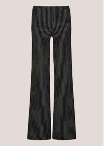 Madeleine Mode Stoffhose MADELEINE "Hose Schlupfhose in ausgestellter Form", Damen, Gr. 19, N-Gr, schwarz (schwarz, wollwei&szlig;), Obermaterial: 70% Viskose CV. 19% Polyamid PA. 8% Polyester PES. 3% Elasthan EL., Hosen Stoffhose