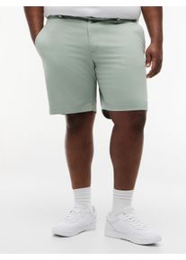 Tommy Hilfiger Big & Tall Chinoshorts "BT-DENTON 9.5 ESS TWILL-B", Damen, Gr. 46, N-Gr, minty grau, Web, Obermaterial: 97% Baumwolle, 3% Elasthan, TOMMY HILFIGER BIG & TALL, ca. Mitte Knie, Hosen Chinoshorts, Twill, slim fit, Gro&szlig;e Gr&ouml;&szlig;en