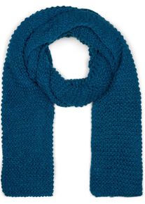 Strickschal styleBREAKER "Langer Strick Schal mit Wellen Strickmuster", Damen, blau (petrol), Obermaterial: 100% Polyacryl PAN., Modisch, Modet&uuml;cher Strickschal