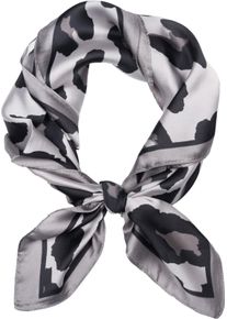 Modetuch styleBREAKER "Halstuch mit Leoparden Muster", Damen, grau (grau, schwarz), Obermaterial: 100% Polyester PES., Modisch, Modet&uuml;cher Modetuch