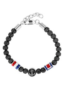 Adelia&acute;s Armband ADELIA&acute;S "Unisex Armband &iquest; Kugelarmband aus Edelstahl 18,5 cm" Gr. 18, wei&szlig;, Armb&auml;nder, Damen, Edelstahl, Armband