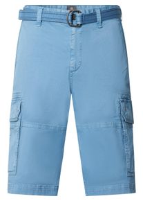 Cargobermudas Jan Vanderstorm "Cargobermuda ALGUT", Damen, Gr. 72, N-Gr, blau (hellblau), Obermaterial: 98% Baumwolle CO. 2% Elasthan EL., Hosen Cargobermudas