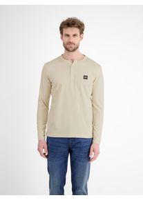 Sweatshirt Lerros "Serafino-Langarmshirt f&uuml;r Herren", Herren, Gr. M, wei&szlig; (foam wei&szlig;), 100% Baumwolle, Sweatshirts Sweatshirt