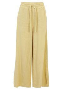 Leinenhose Cartoon "Leinenhose unifarben", Damen, Gr. 38, EURO, gelb (weeping willow), Obermaterial: 100% Leinen LI., Hosen Leinenhose