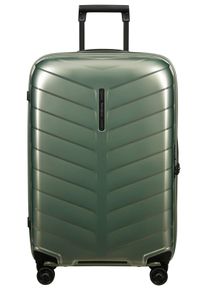 Hartschalen-Trolley Samsonite "ATTRIX, verschiedene Gr&ouml;&szlig;en und Farben", Damen, Gr. B/H/T: 46cm x 69cm x 27cm 73 l, gr&uuml;n (basil gr&uuml;n), Polypropylen, Strukturmuster, Koffer Hartschalen-Trolley, aus Polypropylen, mit Bodenfach, Rei&szlig;verschlussfach und Tasche