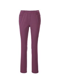 Schlupfhose GOLDNER "Kurzgr&ouml;&szlig;e Leichte Baumwollschlupfhose LOUISA", Damen, Gr. 26, K-Gr, lila (aubergine), Obermaterial: 98% Baumwolle CO. 2% Elasthan EL., Hosen Schlupfhose