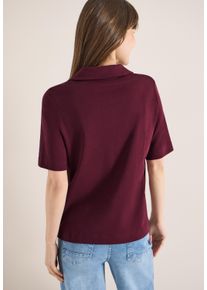 Poloshirt Cecil, Herren, Gr. XS (36), sweet grape rot, Jersey, Obermaterial: 100% Baumwolle, unifarben, regular fit normal, ohne Ausschnitt, Shirts Poloshirt, mit seitlichen Schlitzen im Saum