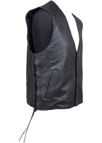 Lederweste Roleff "RO 211 S" Gr. XL, schwarz, Westen, Damen, XL, Obermaterial: 100% Rindsleder. Innenfutter: 100% Polyester, Lederweste, mit seitlicher Schn&uuml;rung