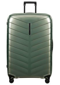 Hartschalen-Trolley Samsonite "ATTRIX, verschiedene Gr&ouml;&szlig;en und Farben", Damen, Gr. B/H/T: 55cm x 81cm x 32cm 120 l, gr&uuml;n (basil gr&uuml;n), Polypropylen, Strukturmuster, Koffer Hartschalen-Trolley, aus Polypropylen, mit Bodenfach, Rei&szlig;verschlussfach und Tasche