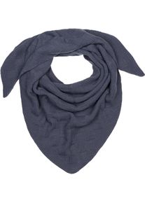 Strickschal styleBREAKER "Strick Dreiecktuch Schachbrett Strickmuster", Damen, grau (dunkelgrau), Obermaterial: 80% Viskose CV. 20% Wolle WO., Modisch, Modet&uuml;cher Strickschal