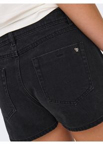 Jeansshorts Only "ONLLESLY REG LB DNM SKORT BJ NOOS", Damen, Gr. L, N-Gr, washed schwarz, Denim/Jeans, Obermaterial: 100% Baumwolle, unifarben, regular fit kurz, Jeans Jeansshorts, Baumwolle, Regular Waist, Hosenrock
