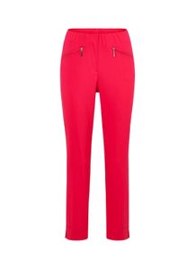 7/8-Hose GOLDNER "Stretchhose LOUISA, dehnbar & mit Taschen", Damen, Gr. 46, N-Gr, rot, Obermaterial: 67% Baumwolle CO. 28% Polyamid PA. 5% Elasthan EL., Hosen 7/8-Hose