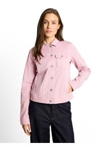 Jeansjacke Tom Tailor, Damen, Gr. L, light elderberry, Denim/Jeans, Obermaterial: 98% Baumwolle, 2% Elasthan. Futter: 100% Baumwolle, unifarben, regular fit h&uuml;ftlang, Rundhals, Jacken Jeansjacke, mit Knopfleiste und Stretch