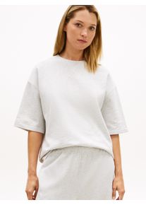 T-Shirt, Damen, Gr. S (36), warm ice grau heather, Obermaterial: 82% Baumwolle, 18% Polyester, Tommy Hilfiger Underwear, meliert, normal normal, Rundhals, Shirts T-Shirt, Essential Lounge-T-Shirt mit Logo-Stickerei