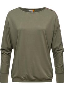 Langarmshirt Ragwear "Langarmshirt Sedda", Damen, Gr. XS, gr&uuml;n (olive), Obermaterial: 68% Modal CMD. 32% Polyester PES., Shirts Langarmshirt