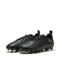 Fu&szlig;ballschuh Puma "FUTURE 8 PLAY FG/AG JR", Kinder, Gr. 34, gr&uuml;n (Puma schwarz, fizzy light, gr&uuml;n terrain), Synthetik, Schuhe Fu&szlig;ballschuh, f&uuml;r Rasen- und Kunstrasenpl&auml;tze, f&uuml;r Jugendliche