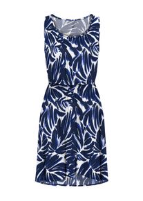 Sommerkleid Only "ONLNOVA LIFE S/L SARA DRESS", Damen, Gr. L, N-Gr, night sky aop:719 monstera, Web, Obermaterial: 100% Viskose, bedruckt, tailliert kurz, Rundhals, Kleider Sommerkleid, Viskose, regular fit, Rundhals