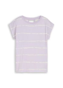 Shirttop Tom Tailor, M&auml;dchen, Gr. 164, lila batik, Single Jersey, Obermaterial: 100% Baumwolle, oversize h&uuml;ftbedeckend, Rundhals, Tops Shirttop, mit Streifen