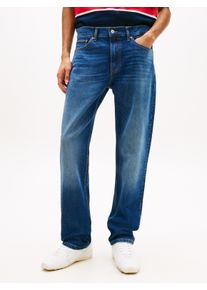 Straight-Jeans Tommy Jeans "RYAN SLIM STRAIGHT", Damen, Gr. 38, L&auml;nge 34, denim schwarz, Denim/Jeans, Obermaterial: 99% Baumwolle, 1% Elasthan, unifarben, regular fit lang, Jeans Straight-Jeans, Slim fit mit Taschen