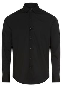 Langarmhemd Replay, Damen, Gr. 3XL, N-Gr, schwarz, Web, Obermaterial: 97% Baumwolle, 3% Elasthan, unifarben, slim fit normal, 1-Knopf-Manschette, Hemden Langarmhemd, mit Kentkragen, Slim Fit