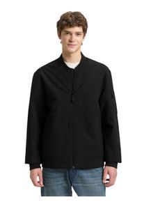 Bomberjacke Tom Tailor Denim, Herren, Gr. XL, schwarz, Web, Obermaterial: 100% Polyester. Futter: 100% Polyester, unifarben, regular fit normal, Rippb&uuml;ndchen, Jacken Bomberjacke, mit Taschen