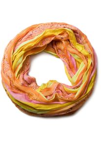 Loop styleBREAKER "Loop mit Streifen Paisley Muster", Damen, gelb (gelb, orange), Obermaterial: 100% Viskose CV., Modisch, Modet&uuml;cher Loop