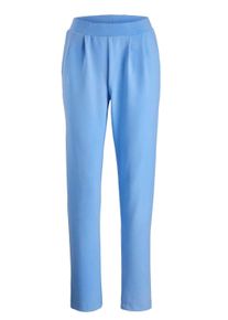 Schlupfhose GOLDNER "Weite Schlupfhose SARA in Krepp-Qualit&auml;t", Damen, Gr. 50, N-Gr, blau (hellblau), Obermaterial: 95% Polyester PES. 5% Elasthan EL., Hosen Schlupfhose